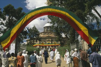 ETHIOPIA, Addis Ababa, "St George Church, Kidus Giorgis, the principle church in Addis Ababa.