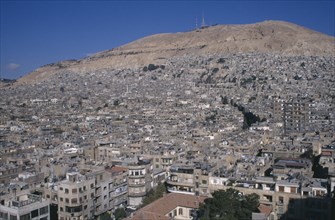 SYRIA, South, Damascus, City view towards Mount Kassioun.