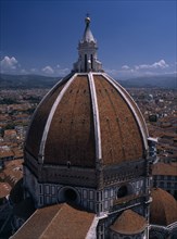 ITALY, Tuscany, Florence, "The Duomo.  Dome by Brunelleschi, completed in 1463 with view over the