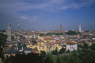 ITALY, Veneto, Verona, View over city rooftops.