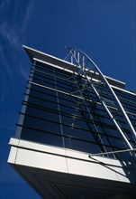 IRELAND, North, Belfast, Exterior detail of modern Odyssey Centre complex built on brown field site