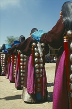 CHINA, Quinghai, Tibetan ladies dancing at a religious festival
