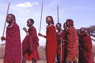 KENYA, Tribal People, Maasai men