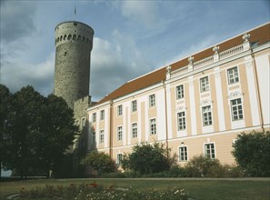 ESTONIA, Tallinn, "Toompea loss Castle and Pikk Hermann, main corner tower."