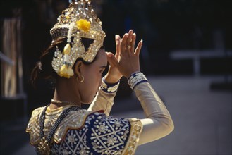 THAILAND, North, Chiang Mai, Female temple dancer