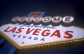 USA, Nevada, Las Vegas, Welcome to Fabulous Las Vegas Nevada sign