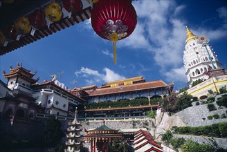 MALAYSIA, Penang, Kek Lok Si Temple, "General view of the temple complex with Ban Po, the Pagoda of