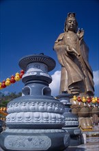 MALAYSIA, Penang, Kek Lok Si Temple, "Bronze statue of Kuan Yin or Avalokiteshvara, the male