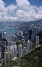 HONG KONG, General View, Looking over skyscrapers from Victoria Peak