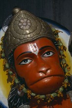 INDIA, Uttar Pradesh, Hardwar, Statue of Hindu monkey god Hanuman