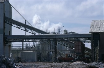 TUNISIA, Metlaoui, Phosphate processing plant