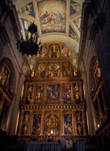 SPAIN, Madrid State, El Escorial, Palace of San Lorenzo de El Escorial. Main altar in the Monastery