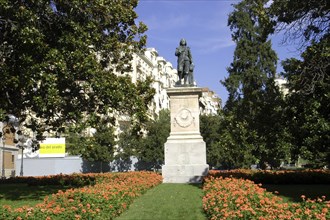 SPAIN, Madrid, Statue standing in a park near the Museo del Prado
