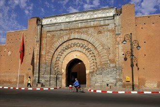 MOROCCO, Marrakech, One of the gates in the city walls
