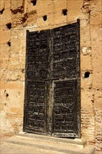 MOROCCO, Marrakech, Old wooden doorway