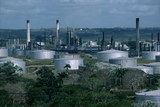 WEST INDIES, Trinidad, Pointe a Pierre, Texaco oil refinery.