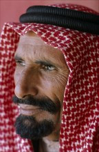 QATAR, People, Men, Close up portrait of a Bedouin man