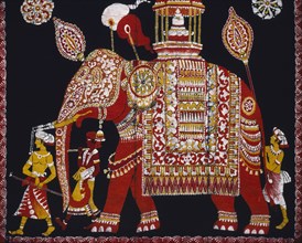 SRI LANKA, Craft, Batik, Example of elaborate cloth made by the process of batik