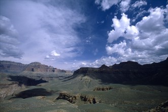 USA, Arizona, Grand Canyon National Park, View over the Tonto Plateau seen from the south Kaibab