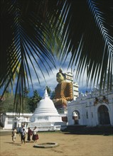 SRI LANKA, Wewurukannala Vihara, Site of giant seated Buddha constructed in 1970 with visiting
