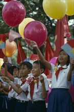 VIETNAM, South, Ho Chi Minh City, Children at celebration communist rally during September 3 parade