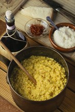 ITALY, Lombardy, Milan, Risotto alla milanese with saffron.