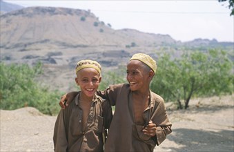 PAKISTAN, Children, Two Pashtun boys near the Afghan border.