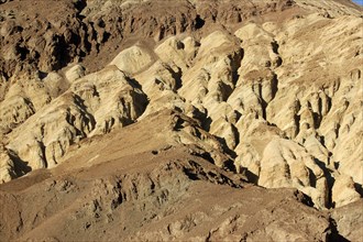 USA, California, Death Valley, View of sculpted rock cliff face
