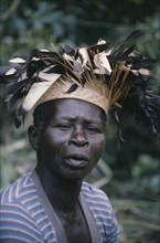 CONGO, People, Men, Portrait of Azande diviner.  Divination plays an important part in daily
