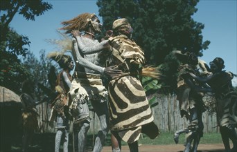 KENYA, Tribal People, Kikuyu dancers.