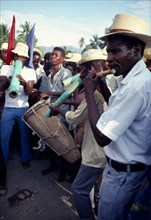 WEST INDIES, Haiti, Ra Ra band in Voodoo Parade.