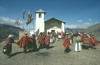 BOLIVIA, La Paz, Amarete, Nino Corrine.  Fiesta de la Cruz.  Countrywide festival held on May 3rd.