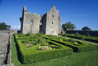 NORTHERN IRELAND, Fermanagh, Tully, Tully Castle. Ruins of a fortified plantation house dating from