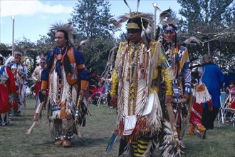 CANADA, Alberta, Edmonton, Hobbema and Blackfoot Native American Indian Leaders at Pow Wow Edmonton