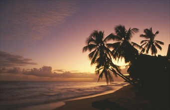 WEST INDIES, Barbados, Christ Church, Sunset at Worthing beach