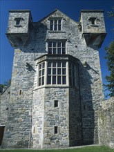IRELAND, County Donegal, Donegal Town, Donegal Castle. View of the restored Norman Tower House