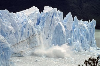 ARGENTINA, Patagonia, Santa Cruz, Francisco Perito Moreno National Park.  Ice peaks and pinnacles