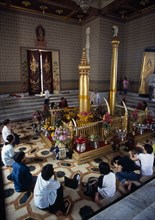 THAILAND, South, Bangkok, Wat Meuang the City pillar the most important animist shrine in Bangkok