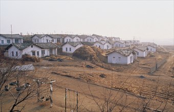 NORTH KOREA, Pyongan Bukto, Pakchon County, Maengjungri collective farm.