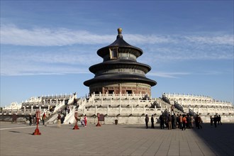 CHINA, Beijing, Tiantan Park, aka The Temple of Heaven. View of the Hall of Prayer for Good