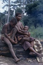 CONGO, Ituri Forest, Mbuti pygmy family.