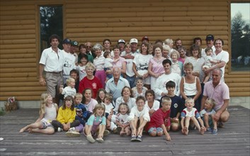 CANADA, People, Family, Extended family portrait at a reunion