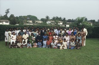 GHANA, Families, Beeta family portrait including extended family