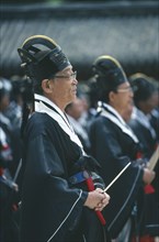SOUTH KOREA, Seoul, Men attending Confucian rites.