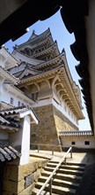 JAPAN, Honshu, Himeji, Himeji Castle also known as Shirasagi jo meaning the White Egret Castle.