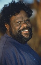 AUSTRALIA, People, Aborigine, Portrait of Wongi man smiling.