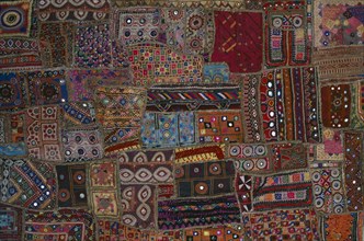 PAKISTAN, Hunza Valley, Arts, Traditional patchwork embroidery.