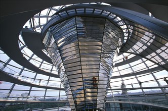 GERMANY, Berlin, Interior view of the Reichstag dome