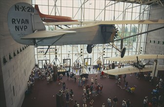 USA, Washington State, Washington DC, National Air and Space Museum.  Charles Lindberghs plane the