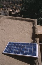 MALI, Pays Dogon, Yaye, Solar panel on rooftop